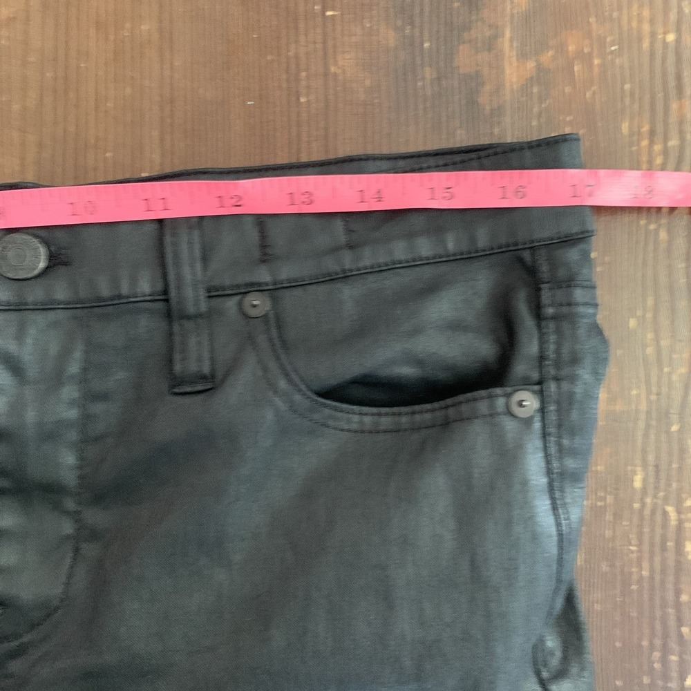 Madewell Women's 32 Black Skinny Jeans Coated Edition Denim - Picture 7 of 10